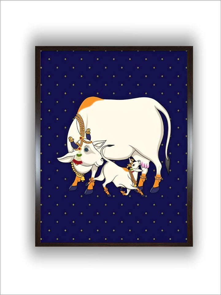 Indian Pichwai cow painting