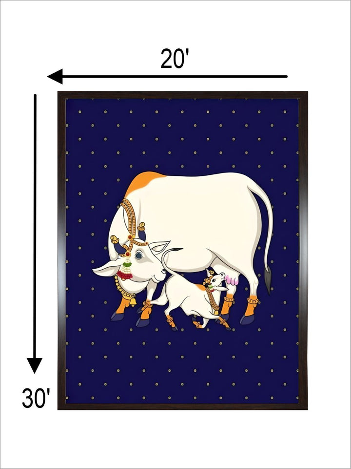 Indian Pichwai cow painting