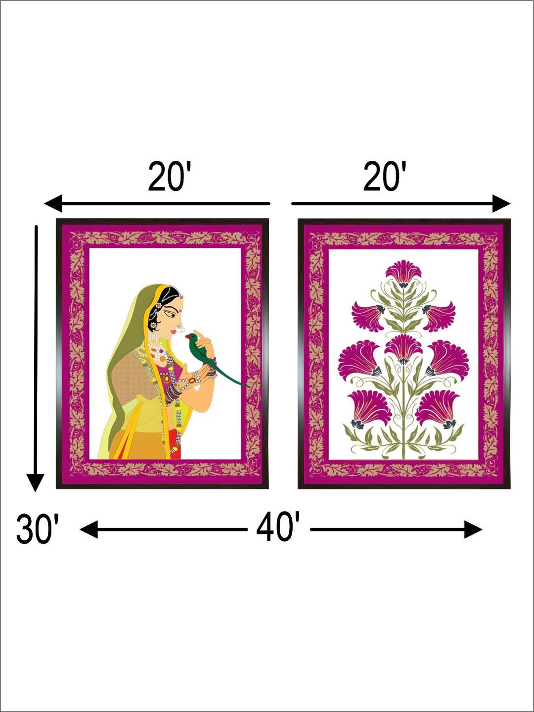 Indian folk Art, Set of 2