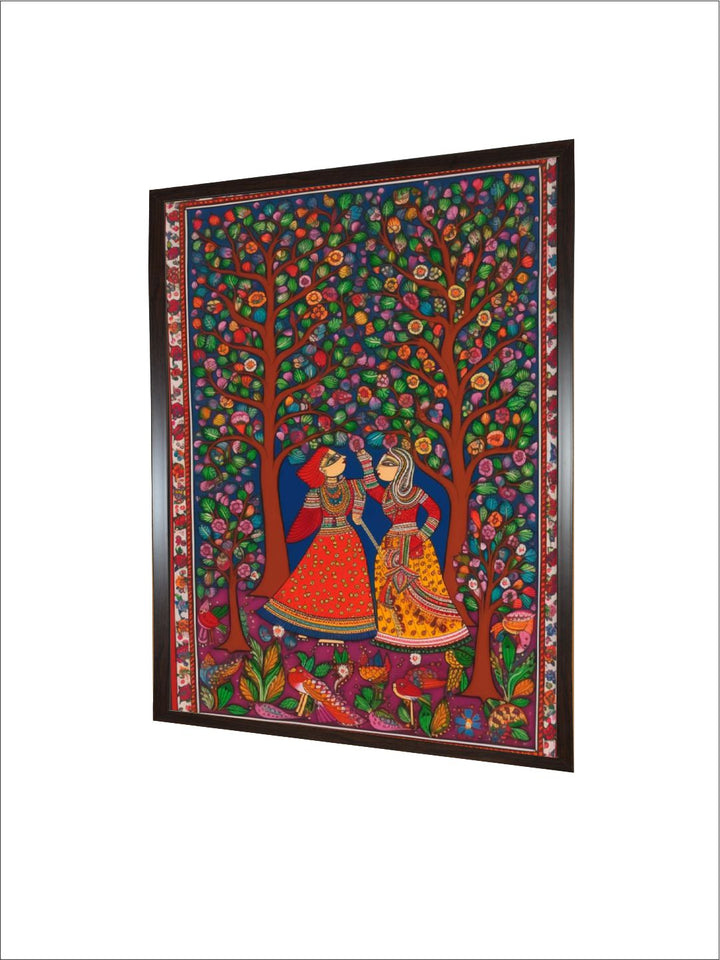Women and Birds in Madhubani Splendor