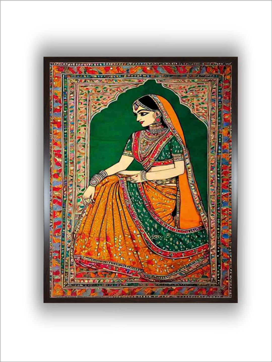Madhubani Royal Lady Art