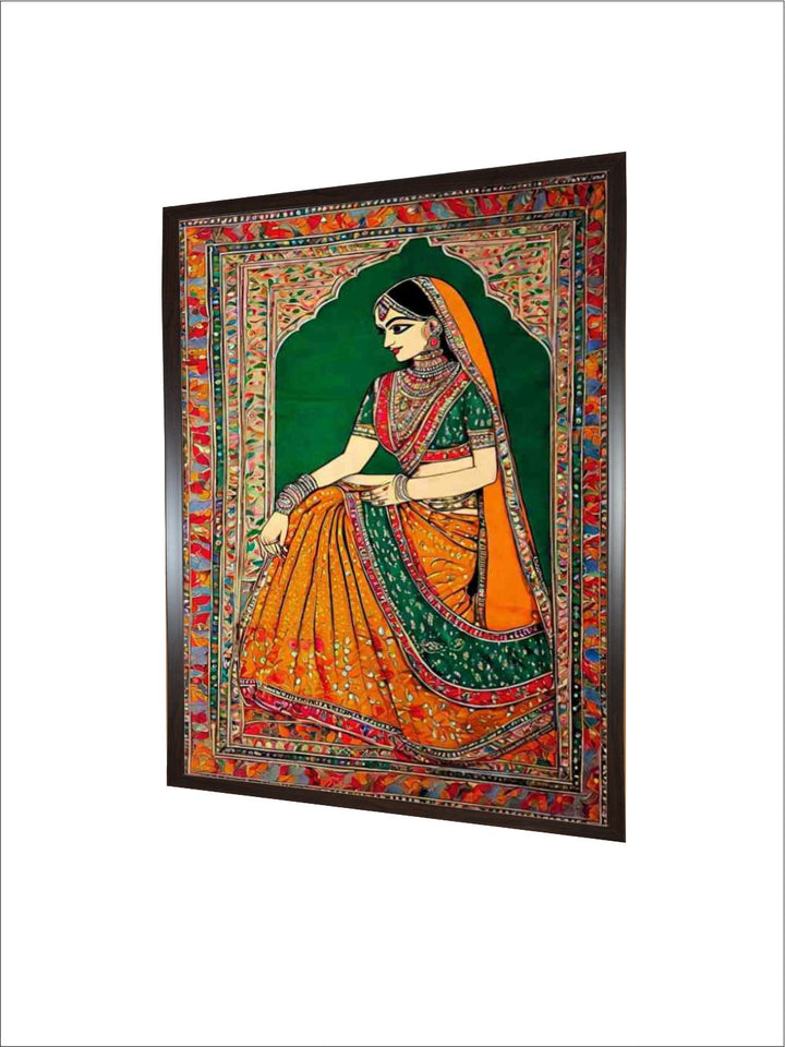 Madhubani Royal Lady Art