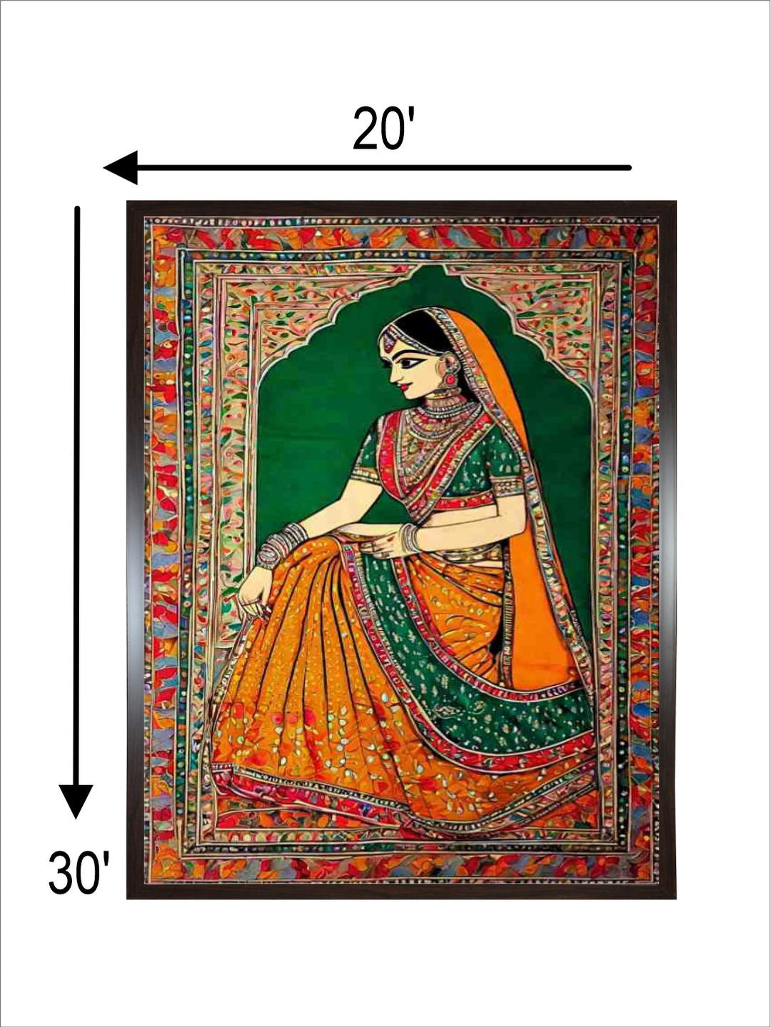 Madhubani Royal Lady Art