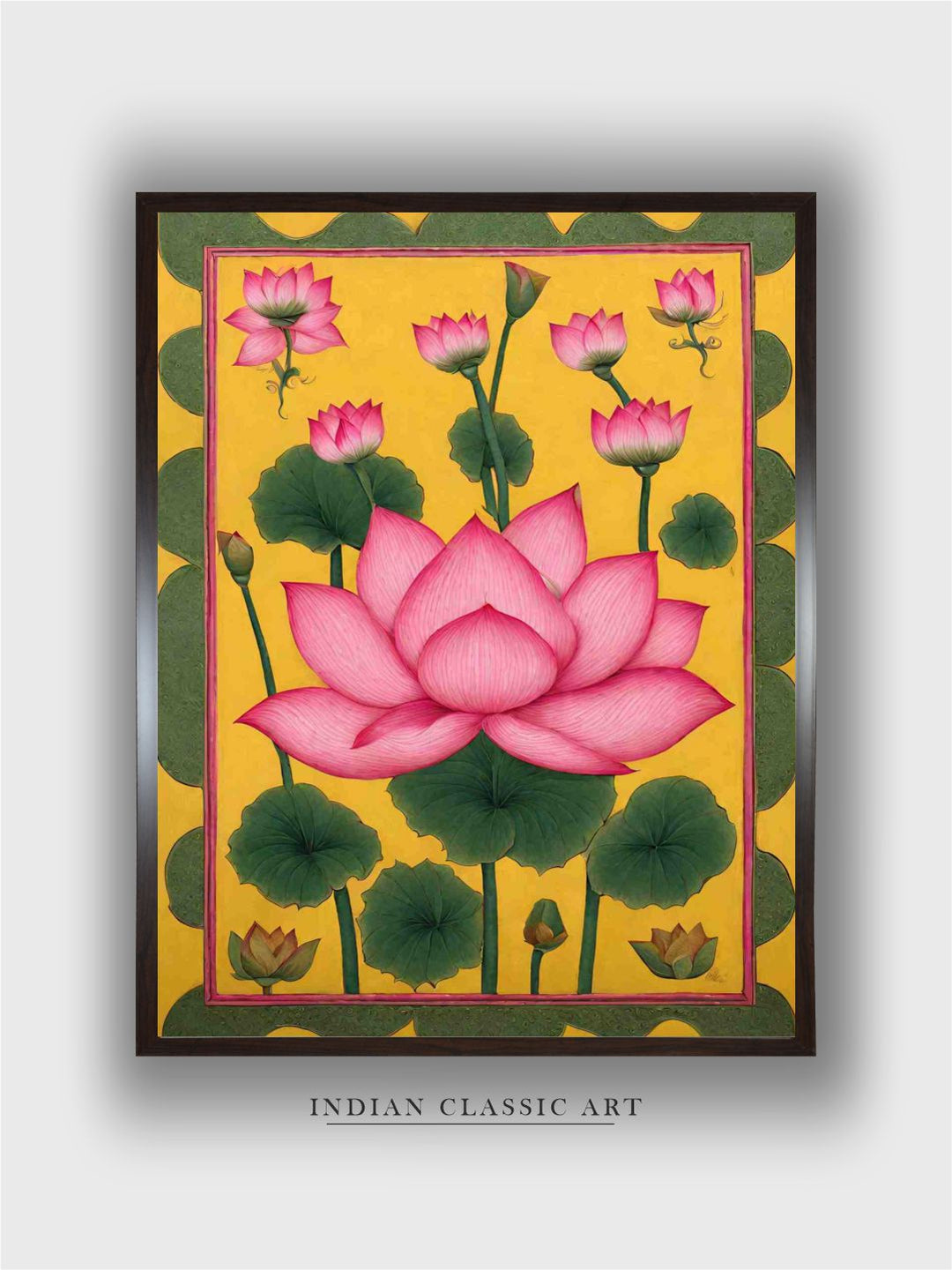 Lotuses Indian pichwai art