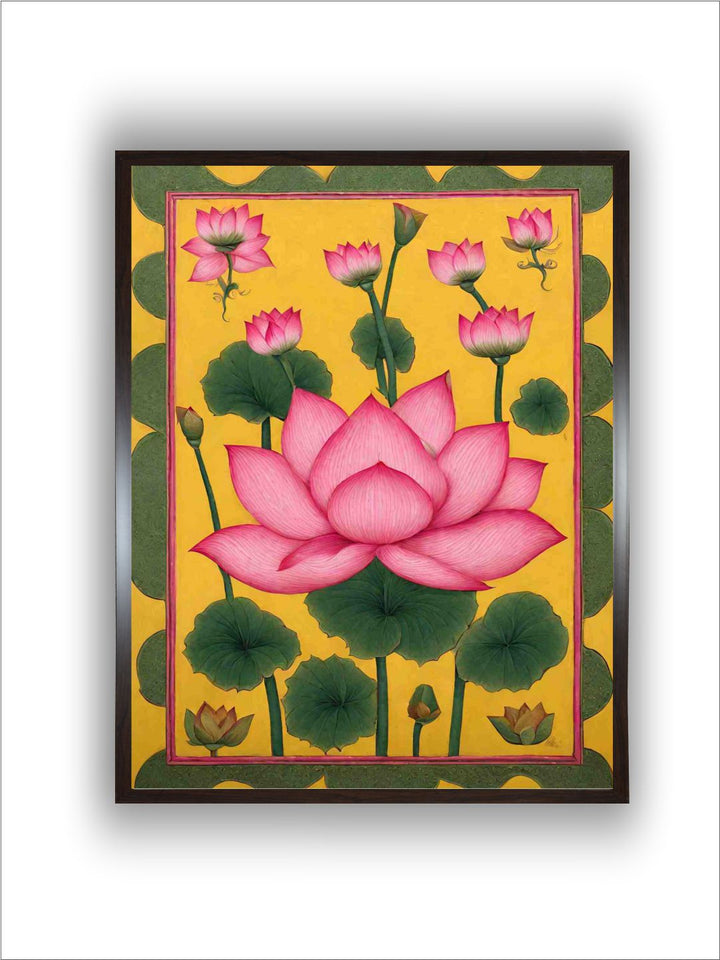 Lotuses Indian pichwai art
