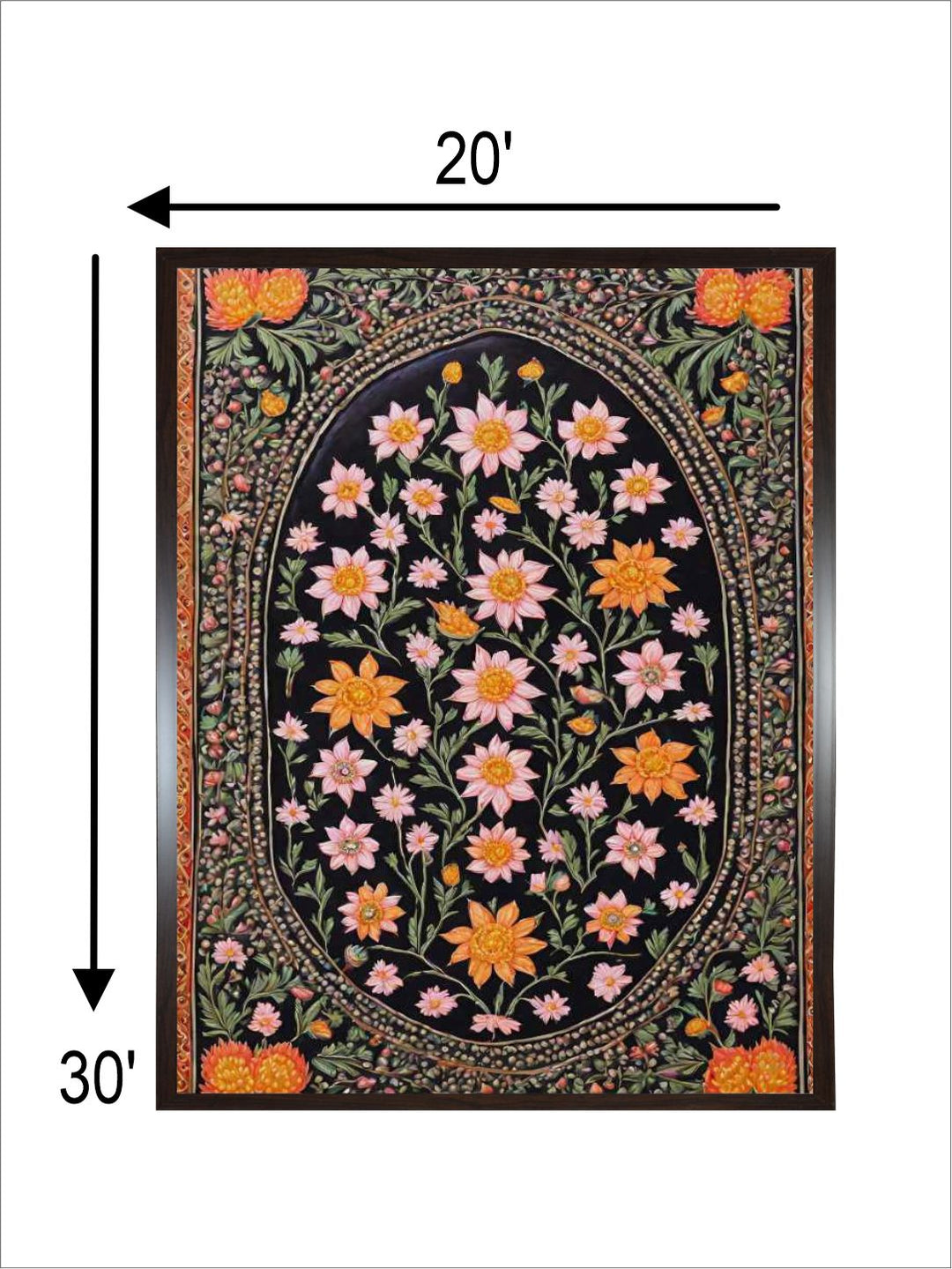 Indian Floral pichwai Art