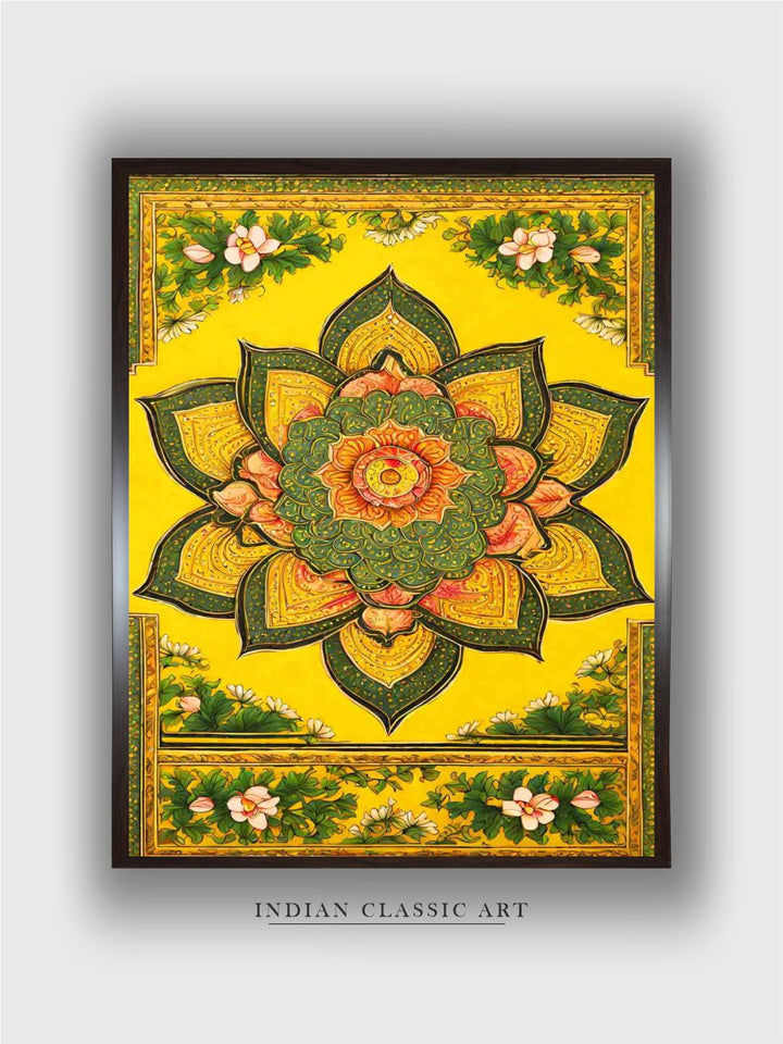 Lotuses Indian pichwai art