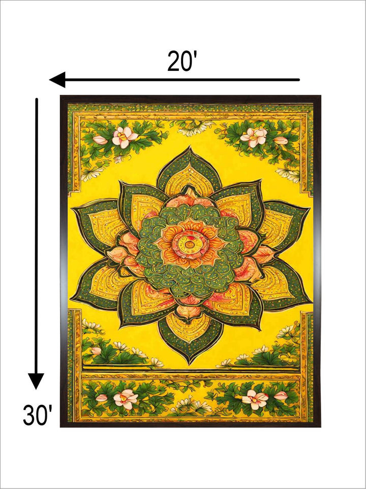 Lotuses Indian pichwai art