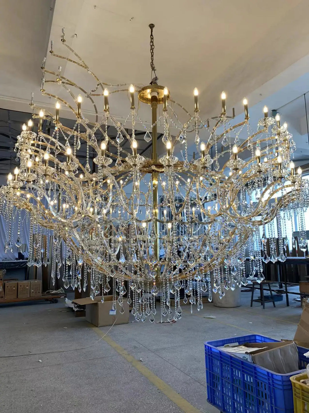 Hotel Custom Modern Style Fish Design Decoration Hall Wedding Large Glass Contemporary Led Chandelier