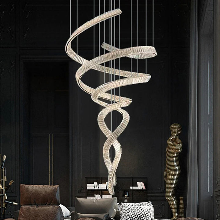 Hanging Lighting Rain Drop Chandelier Living Room Dining Room Luxury Gold Branch Crystal Chandelier