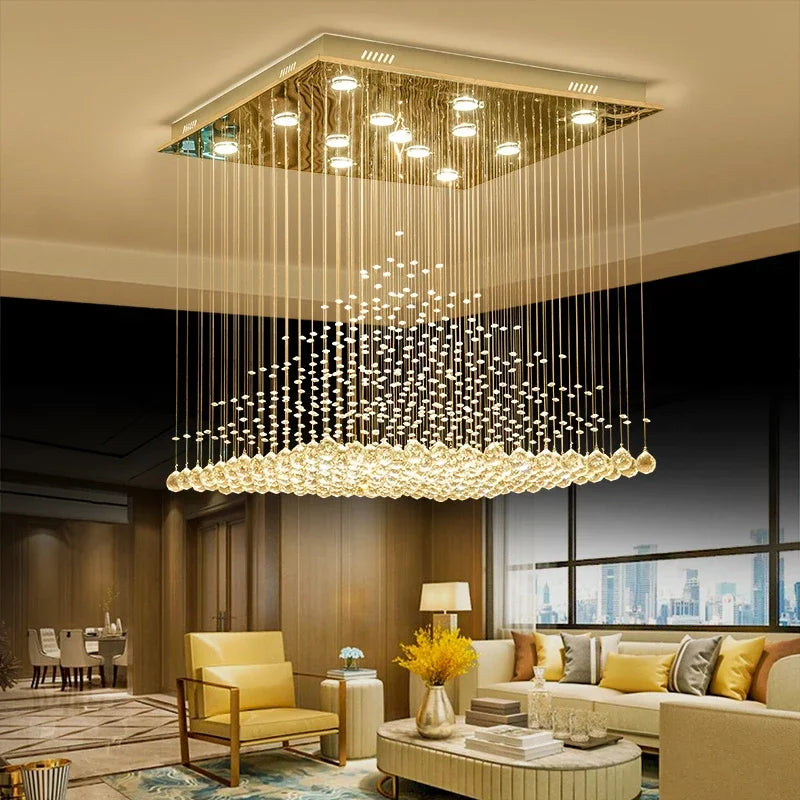 light blue and grey color blown glass chandelier dining room hotel lobby decoration