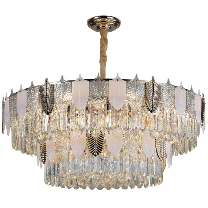 Living Room Store Decoration Alabaster Chandelier Customized Modern Creative Design Circular Crystal Marble Lamp