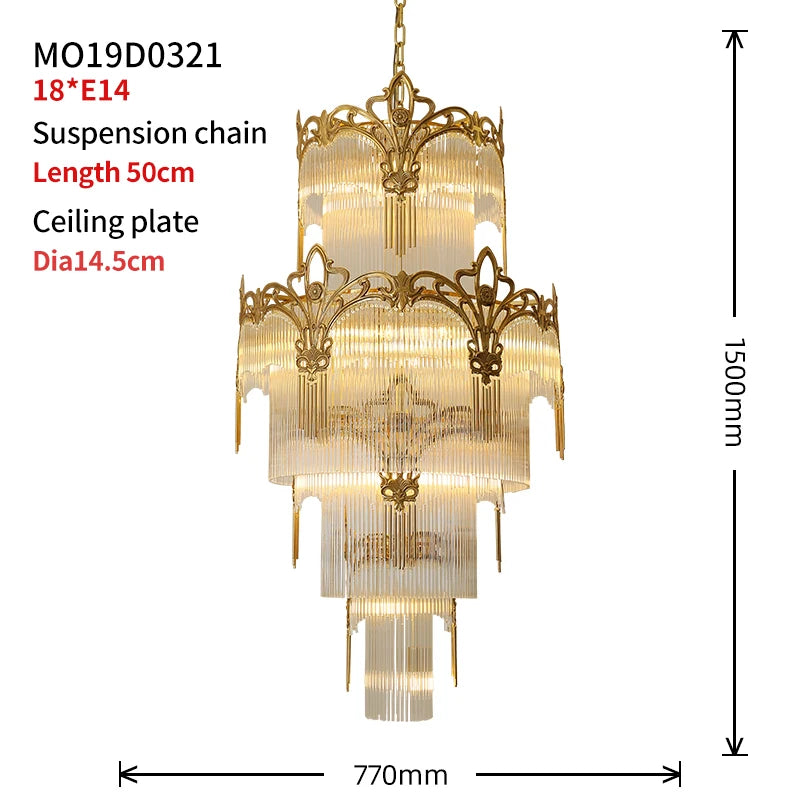 Hanging Lighting Rain Drop Chandelier Living Room Dining Room Luxury Gold Branch Crystal Chandelier