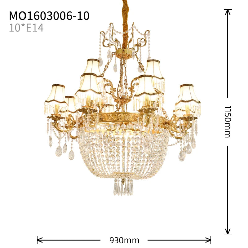 Luxury modern empire glass crystal chandelier Lights For Home Hotel Villa Room Decoration