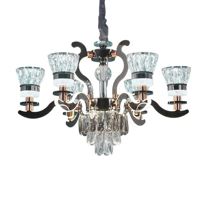 Hotel Custom Modern Style Fish Design Decoration Hall Wedding Large Glass Contemporary Led Chandelier