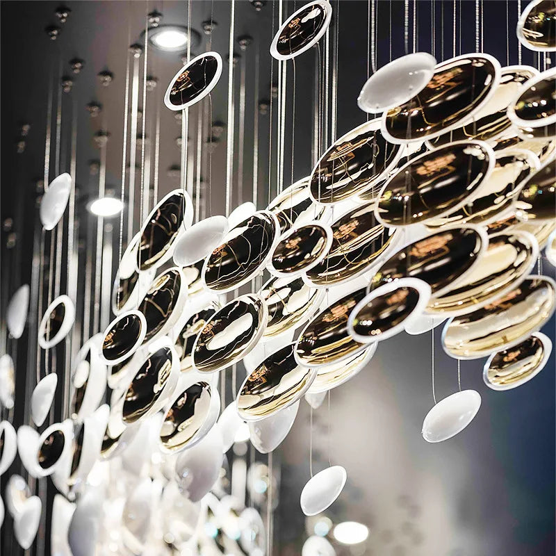 French Country Modern Led Decorative Rectangle Fixture Lamp Home Ceiling Blown Glass Bubble Ball Pendant Light Branch Chandelier
