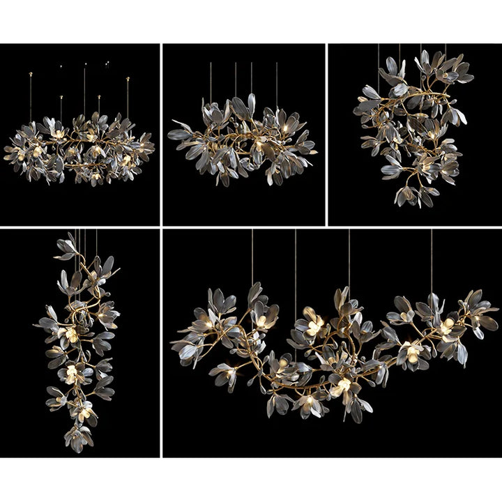 Hotel Custom Modern Style Fish Design Decoration Hall Wedding Large Glass Contemporary Led Chandelier