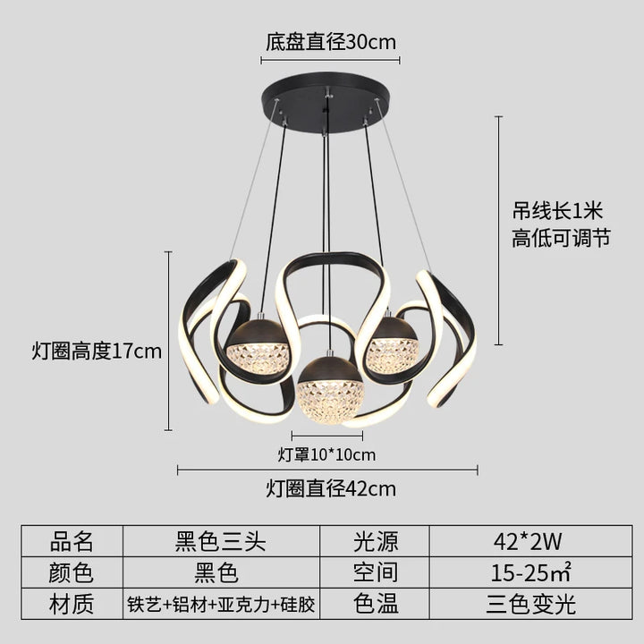 High quality luxury crystal chandelier villa living room lighting decoration LED ceiling chandelier