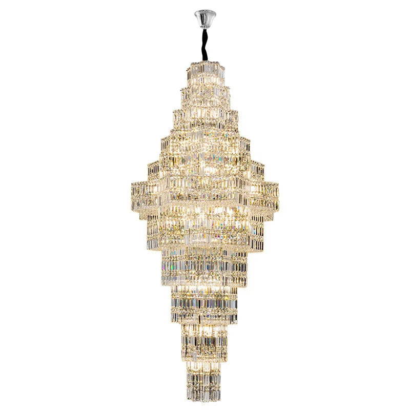 Modern Large Rings LED Chandelier Circle Crystal Iron Energy Saving Sample &amp; Packing with Customer Logo Traditional Ns