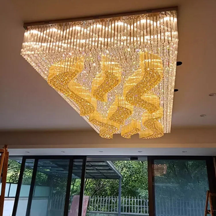 Hotel Custom Modern Style Fish Design Decoration Hall Wedding Large Glass Contemporary Led Chandelier
