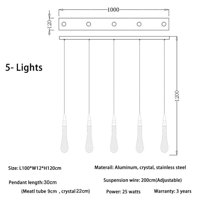 French Country Modern Led Decorative Rectangle Fixture Lamp Home Ceiling Blown Glass Bubble Ball Pendant Light Branch Chandelier