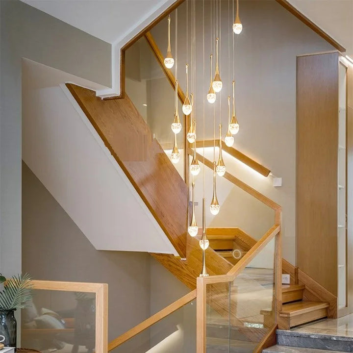 Modern Simple Creative Chandeliers Nordic Living Room Decor Round Spiral Chandelier Lighting Dining Room Kitchen Hanging Lamps