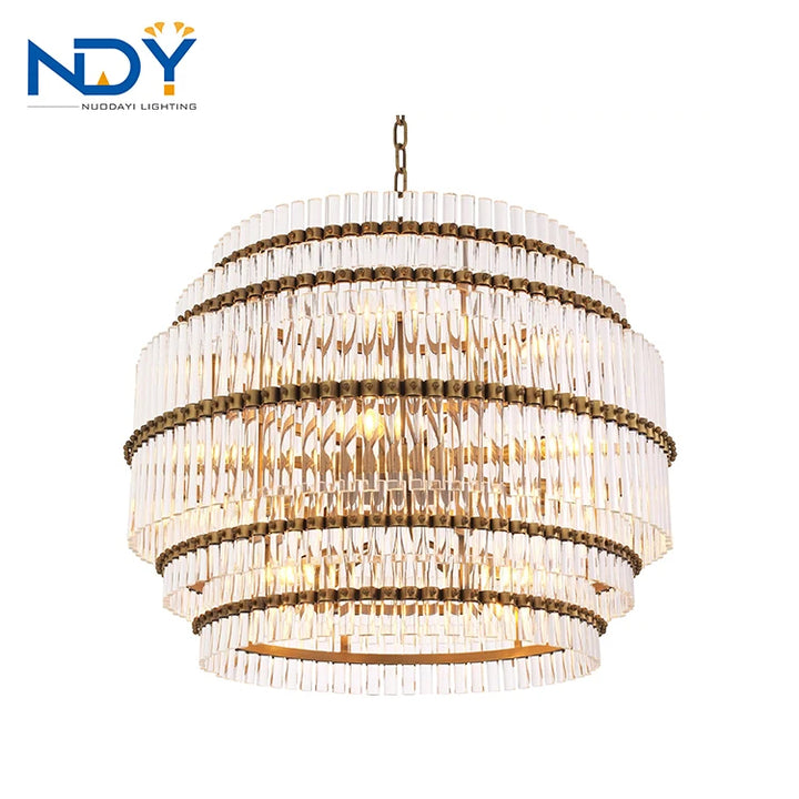 High quality luxury crystal chandelier villa living room lighting decoration LED ceiling chandelier