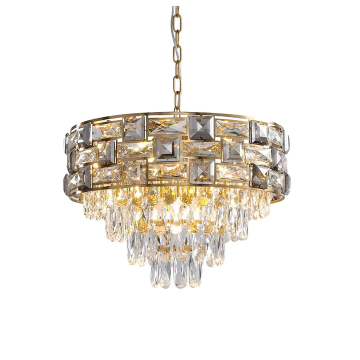 Rotating Staircase Crystal Chandelier Lighting Decoration Living Pendant Lamp Room Restaurant LED Luxury Modern Pendant Light