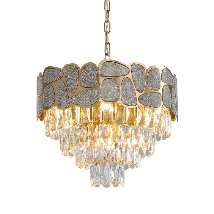 Rotating Staircase Crystal Chandelier Lighting Decoration Living Pendant Lamp Room Restaurant LED Luxury Modern Pendant Light