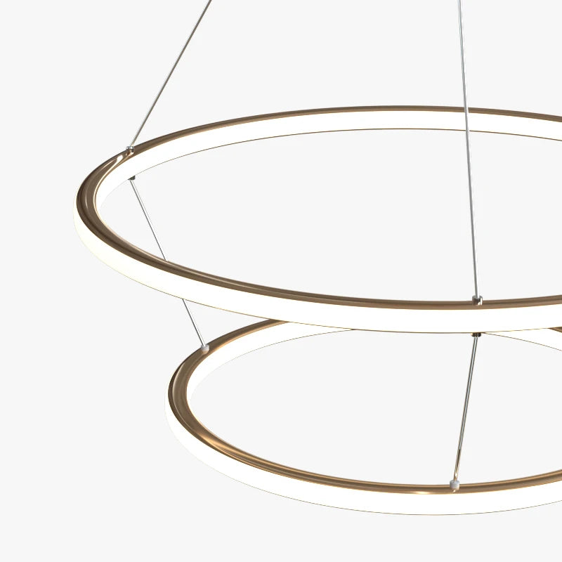 Minimalist Plated Champagne Gold Luxury Modern Chandeliers Suspended Mounted Led Pendant Lights