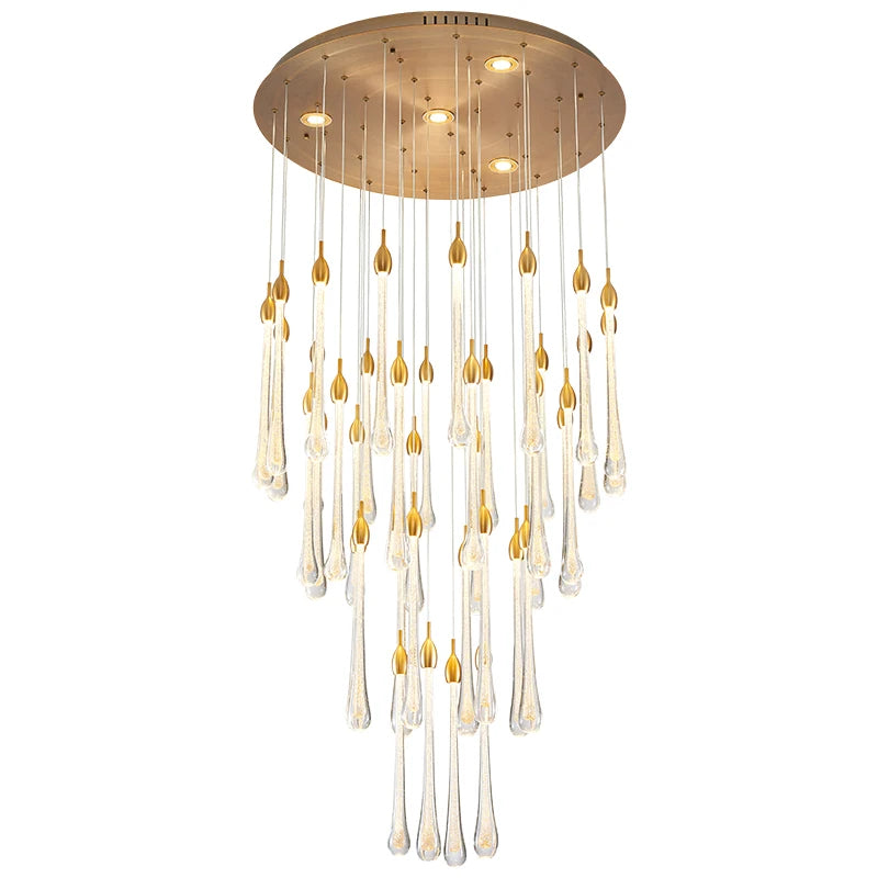 New Customized Luxury Silver Simple Living Room LED Chandelier