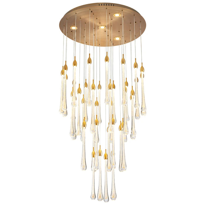 New Customized Luxury Silver Simple Living Room LED Chandelier