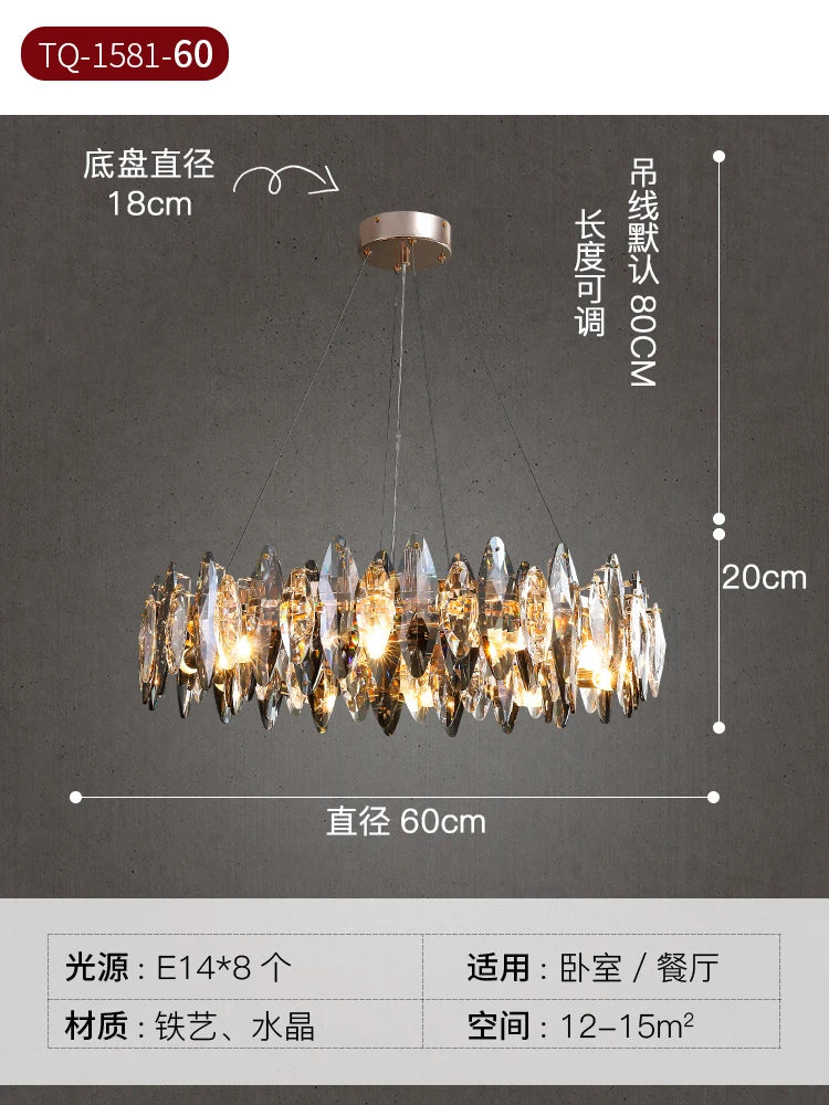 Hotel Custom Modern Style Fish Design Decoration Hall Wedding Large Glass Contemporary Led Chandelier