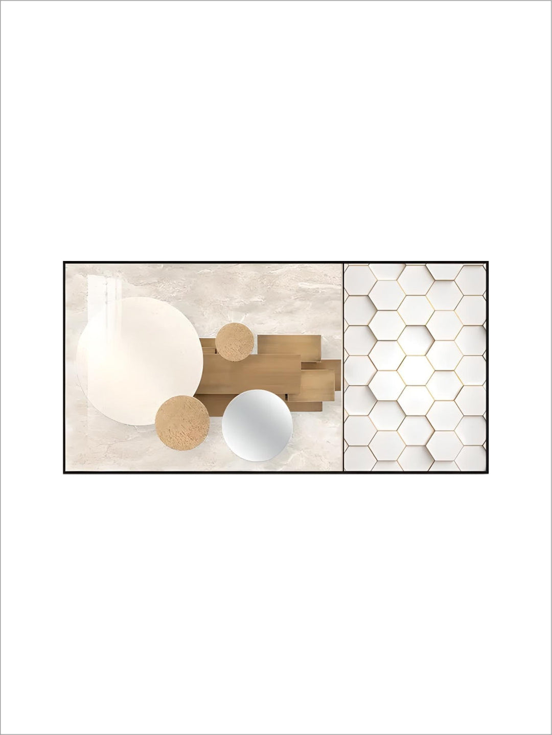 Modern Aesthetics Abstract Sun & Moon Wall Art Fine Art Canvas Prints Pictures For Luxury Loft Living Room Dining Room Lifestyle Art Decor