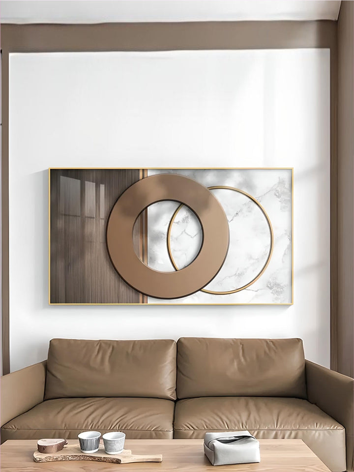 Modern Aesthetics Abstract Sun & Moon Wall Art Fine Art Canvas Prints Pictures For Luxury Loft Living Room Dining Room Lifestyle Art Decor