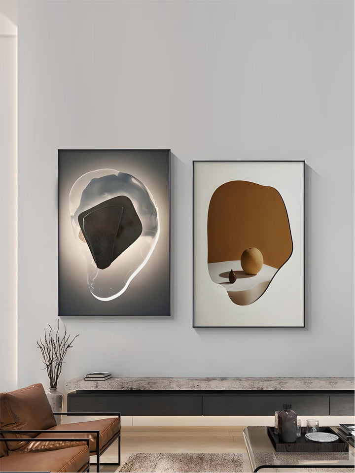 Modern Aesthetics Abstract Geometry Wall Art Fine Art Canvas Prints Pictures For Luxury Apartment Living Room Dining Room Entrance Foyer Art Decor