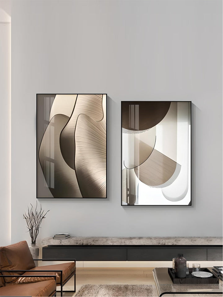 Modern Aesthetics Abstract Geometry Wall Art Fine Art Canvas Prints Pictures For Luxury Apartment Living Room Dining Room Entrance Foyer Art Decor
