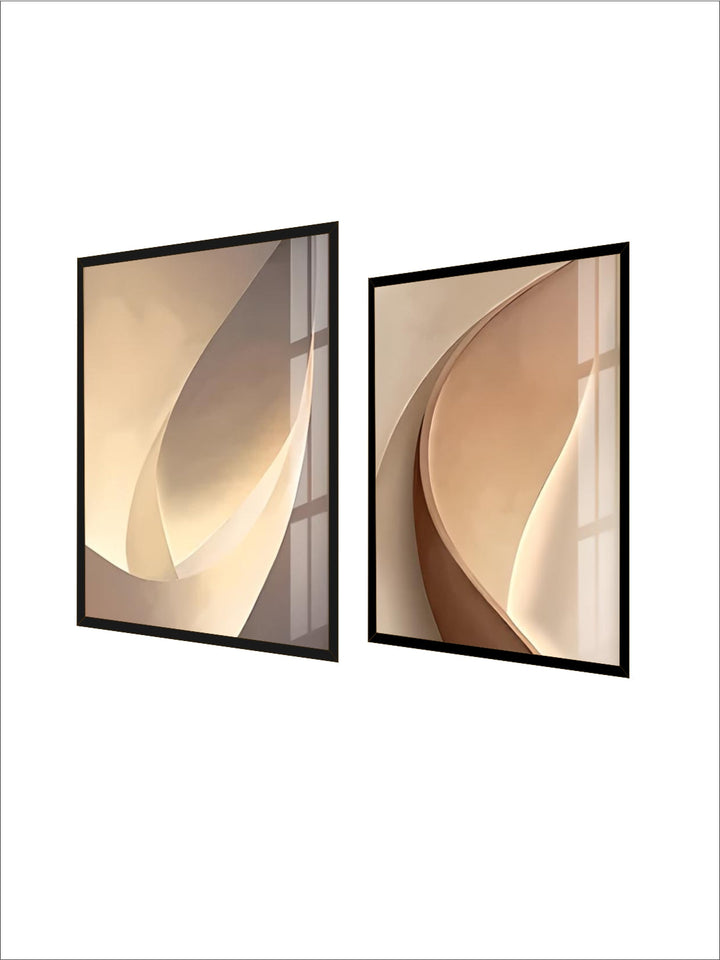 Abstract Terracotta Curves Modern Minimalist Wall Art Fine Art Canvas Prints Pictures For Living Room Hotel Room Contemporary Interior Design