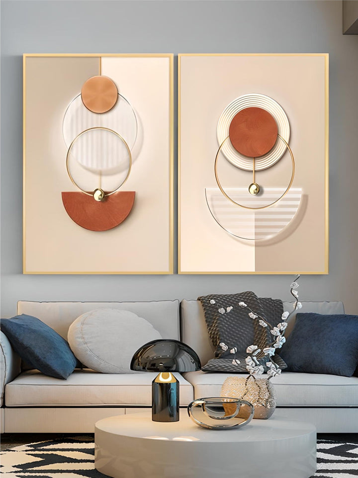 Harmonious Abstract Geometry Modern Aesthetics Wall Art Fine Art Canvas Prints Posters Pictures For Contemporary Apartment Living Room