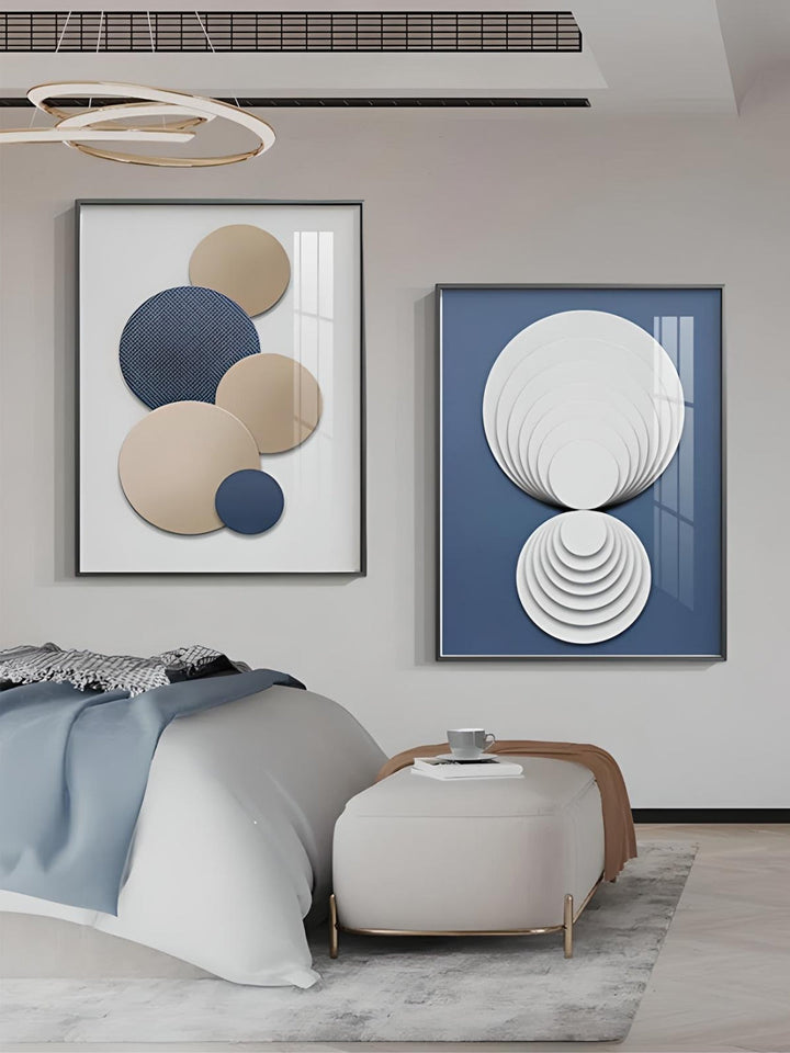 Modern Aesthetics Abstract Geometry Wall Art Fine Art Canvas Prints Posters Pictures For Modern Apartment Living Room Light Luxury Home Decor