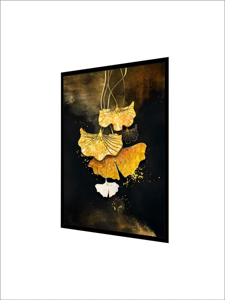 Abstract Black Golden Rings Wall Art Fine Art Canvas Prints Modern Aesthetics Pictures For Living Room Office Boutique Hotel Room Decor