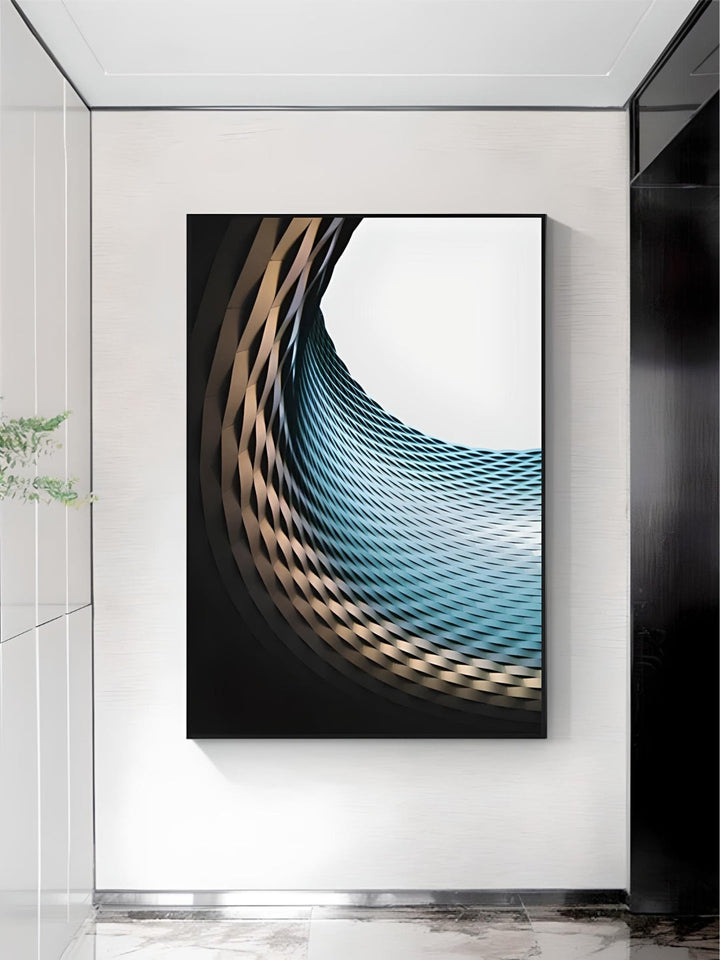 Abstract Black Golden Rings Wall Art Fine Art Canvas Prints Modern Aesthetics Pictures For Living Room Office Boutique Hotel Room Decor