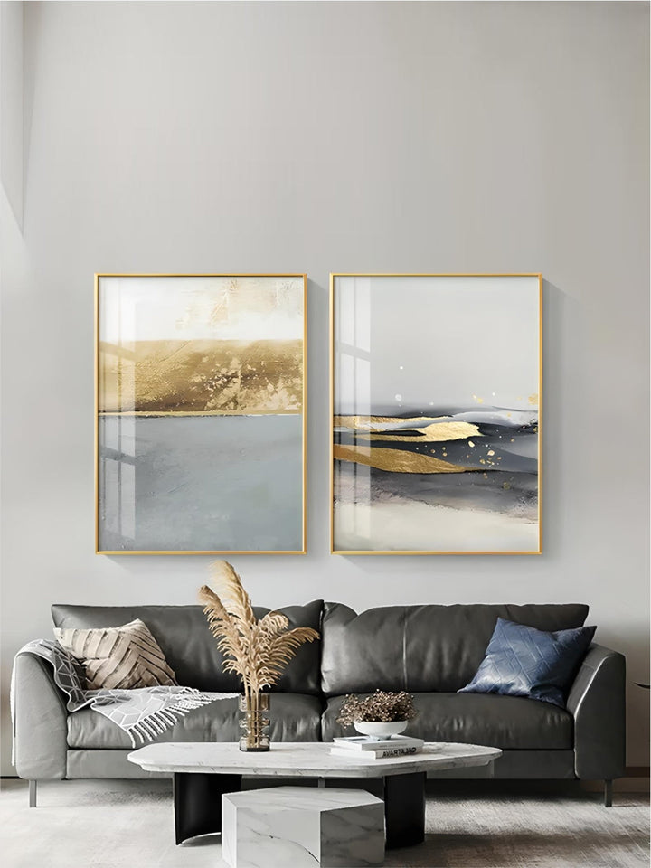 Black Gray Golden Minimalist Wall Art Fine Art Canvas Prints nordic Abstract Pictures For Luxury Living Room Kitchen Dining Room Entrance Hall Art Decor