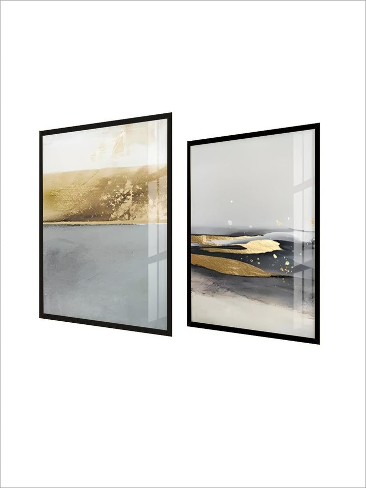 Black Gray Golden Minimalist Wall Art Fine Art Canvas Prints nordic Abstract Pictures For Luxury Living Room Kitchen Dining Room Entrance Hall Art Decor