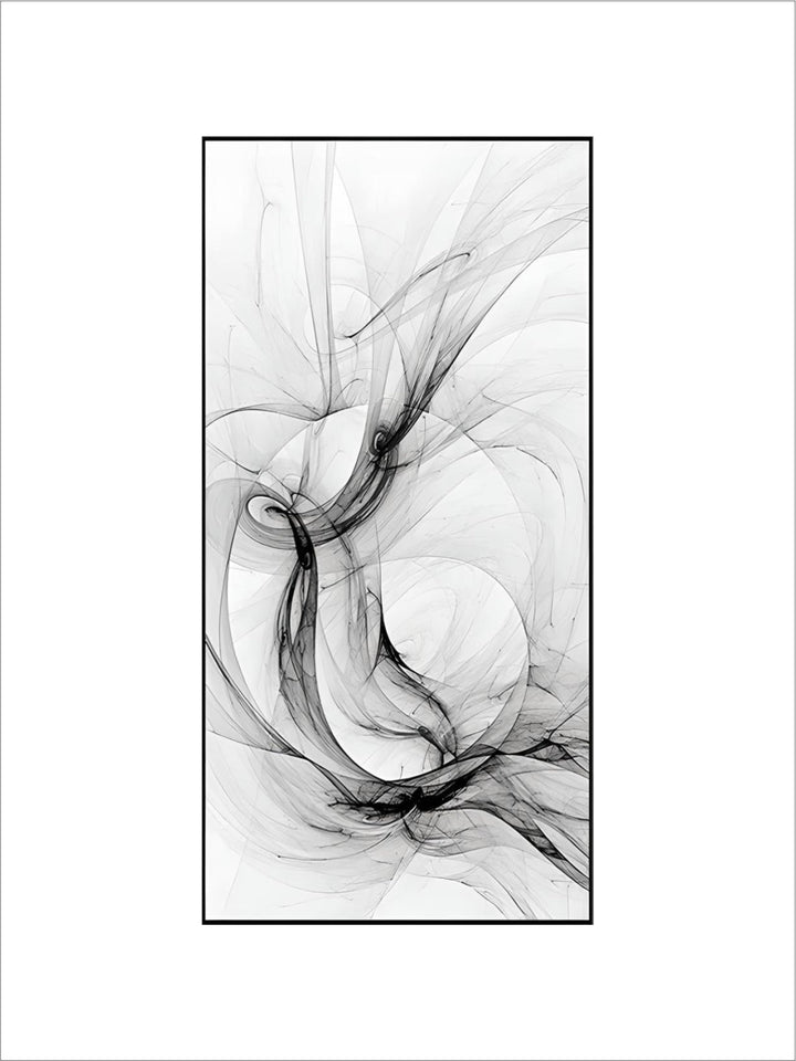 Minimalist Mystical Vapor Trails Black & White Wall Art Fine Art Canvas Prints Modern Art Pictures For Living Room Home Office Decor
