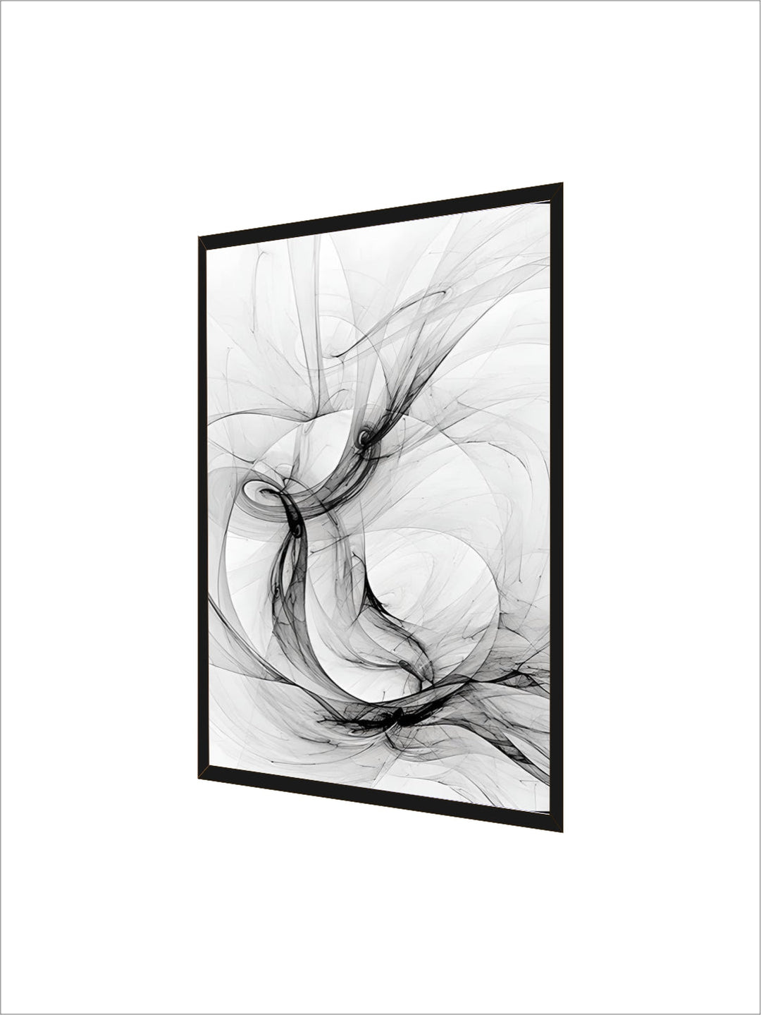 Minimalist Mystical Vapor Trails Black & White Wall Art Fine Art Canvas Prints Modern Art Pictures For Living Room Home Office Decor