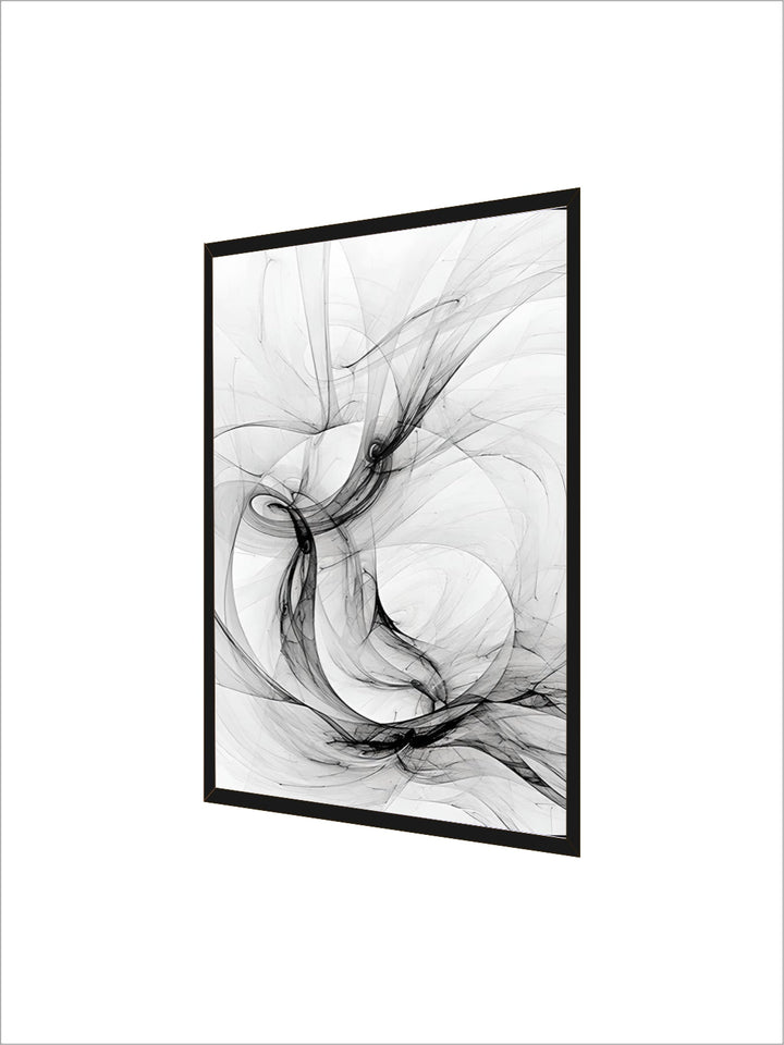 Minimalist Mystical Vapor Trails Black & White Wall Art Fine Art Canvas Prints Modern Art Pictures For Living Room Home Office Decor