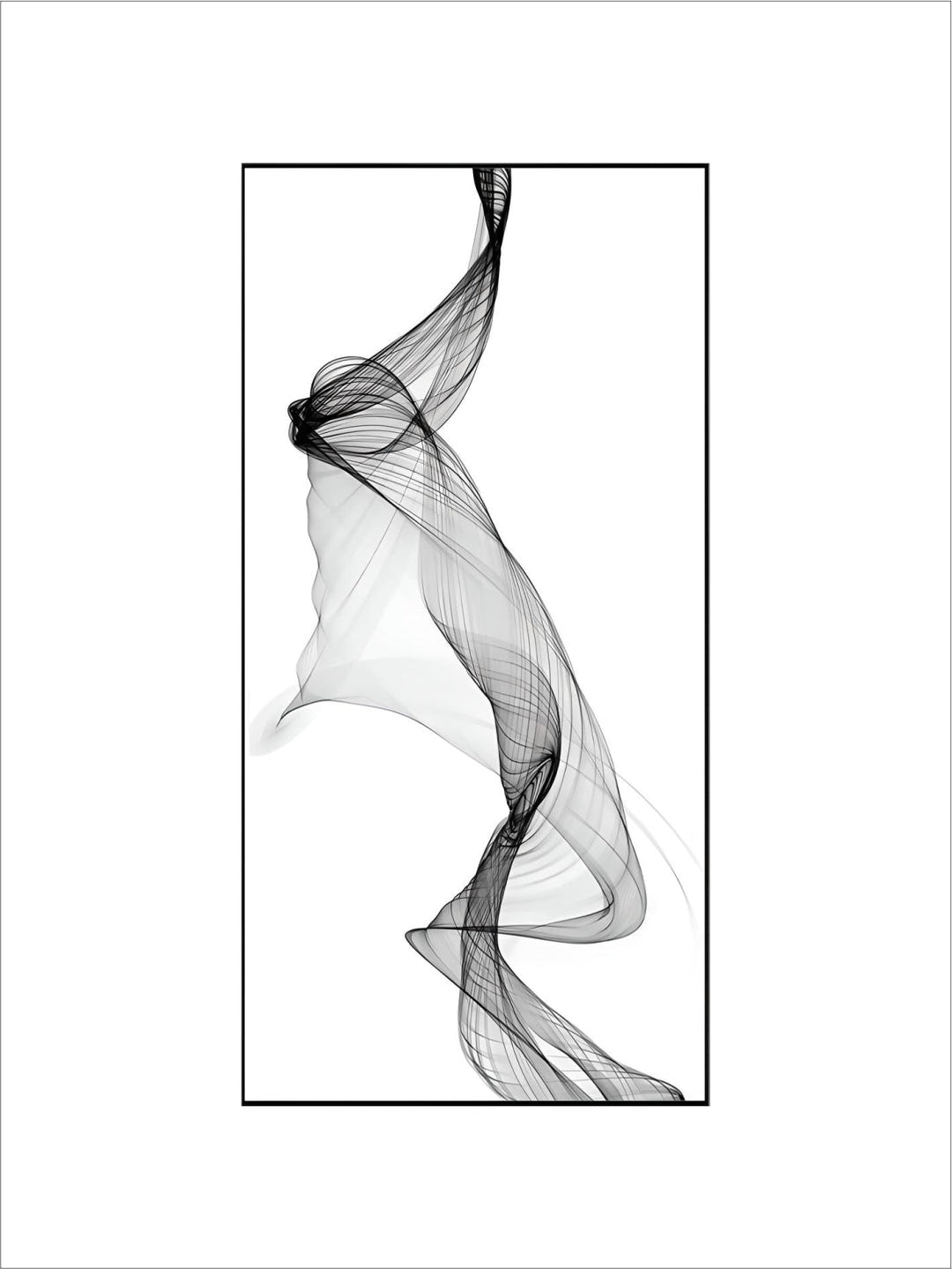 Minimalist Mystical Vapor Trails Black & White Wall Art Fine Art Canvas Prints Modern Art Pictures For Living Room Home Office Decor