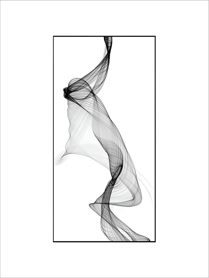 Minimalist Mystical Vapor Trails Black & White Wall Art Fine Art Canvas Prints Modern Art Pictures For Living Room Home Office Decor