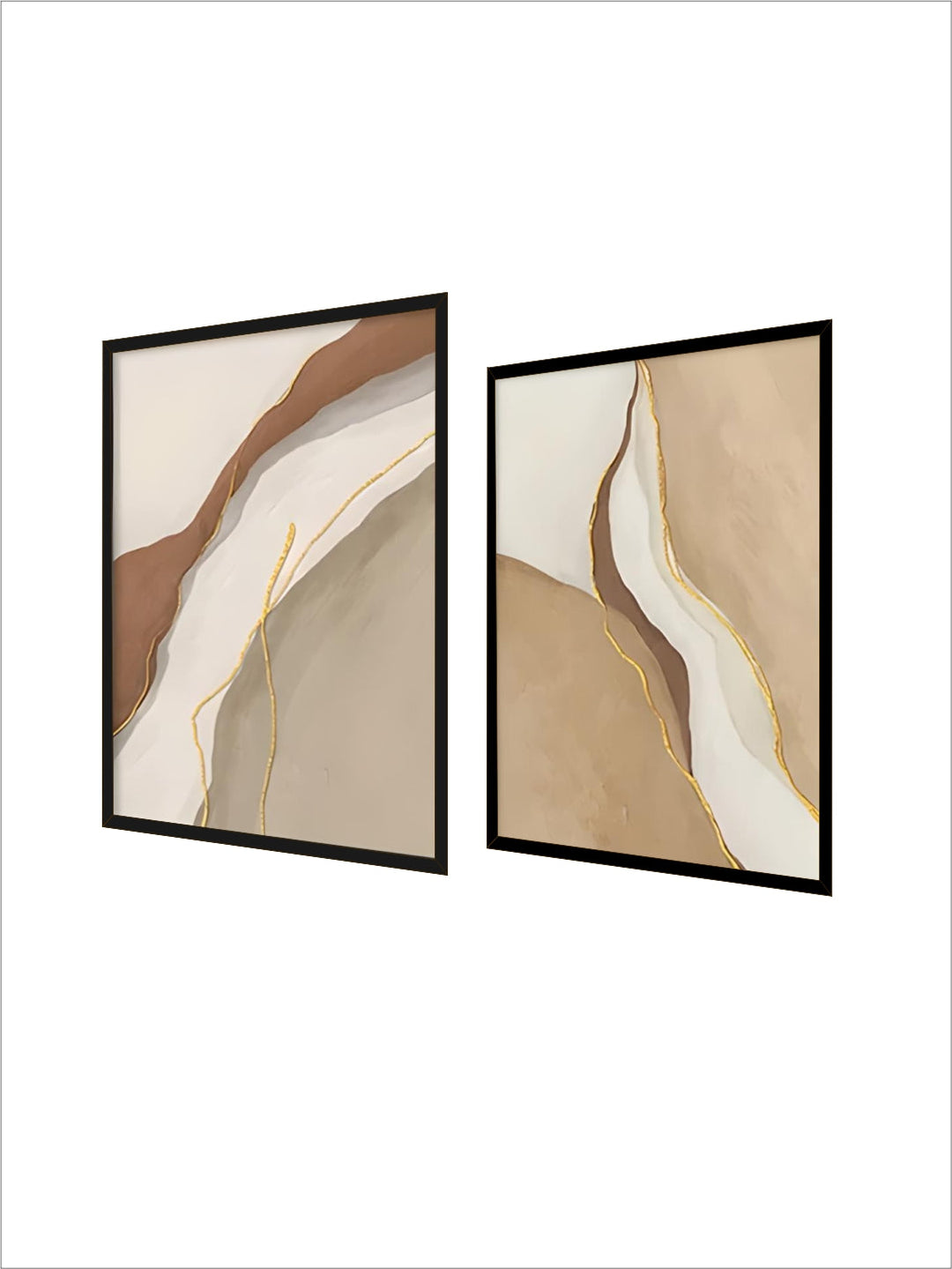 Neutral Shades Brown Beige Abstract Geomorphic Design Wall Art Fine Art Canvas Prints nordic Pictures For Living Room Home Office Art Decor